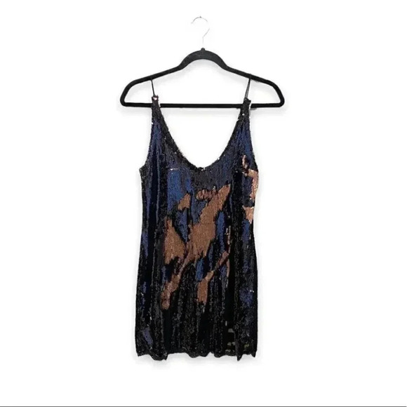 Free People Intimately Seeing Double Sequin Slip Dress Size XS Tall Petite - Picture 3 of 9
